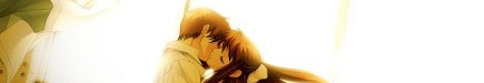 Two anime characters kissing