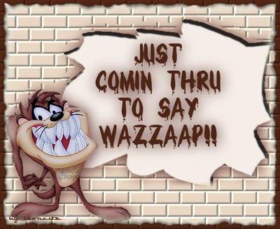 Just Comin Thru To Say Wazzaap