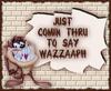 Just Comin Thru To Say Wazzaap
