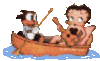 Betty Boop ride in boat