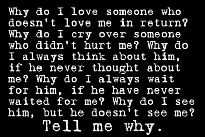 Tell me why