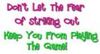 Keep You From Playing The Game