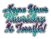 Thursday Is Terrific