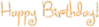 Happy Birthday orange