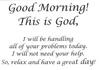 Good Morning This Is God