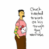 Chuck Needed To Work On His Tough Guy Wardrobe