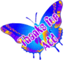 Thanks For Add Blue Butterfly
