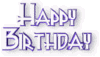 Happy Birthday violet letters