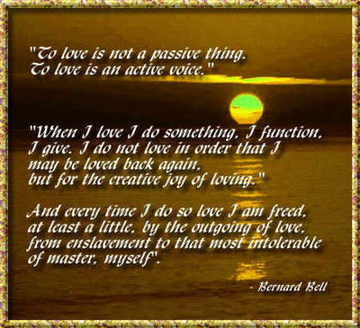 To love is not a passive thing