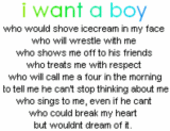 I Want A Boy