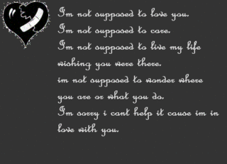 I'm Sorry I Cant Help It Cause Im In Love With You