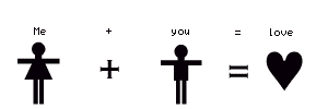 Me+you=love