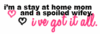 I'm A Stay At Home Mom And A Spoiled Wifey I Ve Got It All