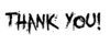 Thank You! Black Letters