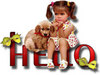 Hello Girl With Dog