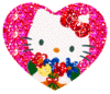 Hello Kitty Glitter Heart