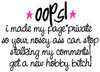 I Made My Page Private
