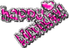Happy Birthday Pink Letters