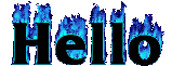 Hello Blue Black Letters