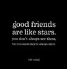 Good Friends Are Like Stars. You Don't Always See Them, But You Know They're Always There