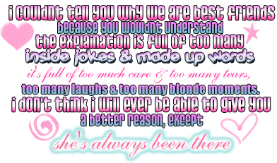 I Couldt Tell You Why We Are Best Friends