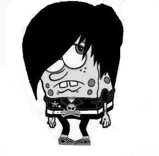 Emo Spongebob Black And White