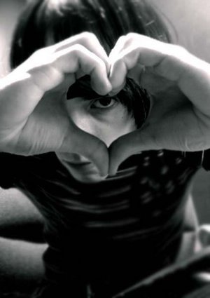 Emo Kid Hands Make Heart