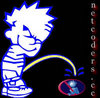 Calvin Peeing on Emo