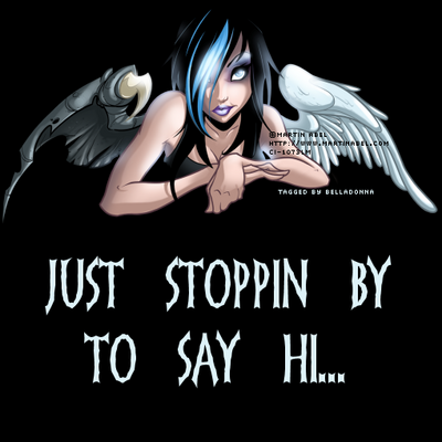 Just Stoppin By To Say Hi Girl Wings