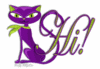 Hi Violet Cat With Green Eyes