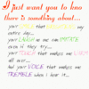 I want you to kno...