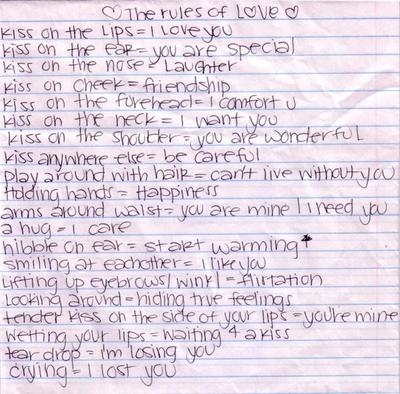 The rules of love
