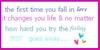 Your first love..