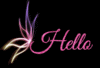 Hello Pink Glitter Letters