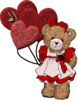 I Love You Glitter Heart Bear