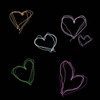 Emo Hearts Black