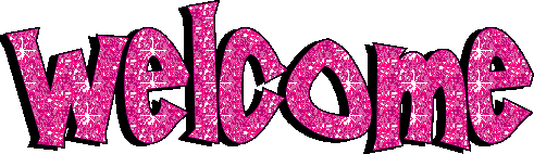 Welcome Huge 3d Pink Glitter
