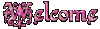 Welcome Fancy Light Pink Glitter