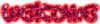 Welcome Dark Pink Glitter