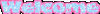 Welcome Light Cyan Glitter With Pink Outline