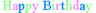 Happy Birthday Colored Letters