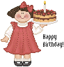 Happy Birthday Girl With A Cake
