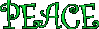 Peace Green Glitter