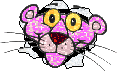 Pink Panther Head Glitter