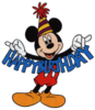 Happy Birthday Mickey Mouse Blue Letters