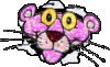 Pink Panther Head Glitter