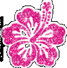 Pink Flower Glitter