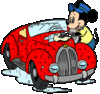 Mickey Mouse Washing Car