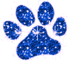 Blue paw print