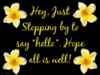 Hey, Just Stopping By To Say Hello, Hope All Is Well! Animated Flowers